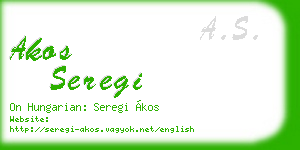 akos seregi business card
